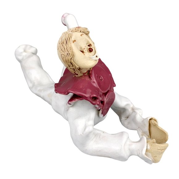 Vtg Studio Art Pottery Clown Sculpture Figurine Whimsical Artist Signed OOAK - Picture 13 of 16